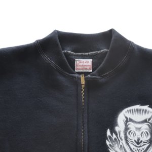 画像5: CUSHMAN クッシュマン x TOP トップ 26386T TOP別注 FULL ZIP SWEAT "HELL ON WHEEL" フルジップスウェット 裏起毛 DEVIL プリント エアブラシ アートワーク