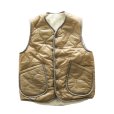 画像2: CUSHMAN クッシュマン 21500 QUILTING & FUR REVERSIBLE VEST キルティングアンドファー リバーシブルベスト ミリタリー キルトベスト アクリルファーリバーシブル インナーベスト アウターベスト (2)