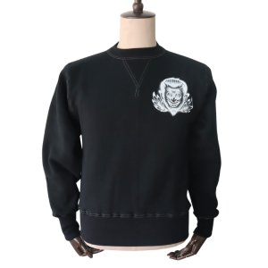 画像2: CUSHMAN クッシュマン 26901P PRINT  SET IN SLEEVE SWEAT HELL ON WHEEL プリントセットインスリーブスウェット トレーナー スウェット 裏起毛 DEVIL プリント エアブラシ アートワーク