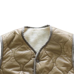 画像3: CUSHMAN クッシュマン 21500 QUILTING & FUR REVERSIBLE VEST キルティングアンドファー リバーシブルベスト ミリタリー キルトベスト アクリルファーリバーシブル インナーベスト アウターベスト