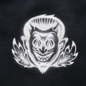 画像6: CUSHMAN クッシュマン x TOP トップ 26386T TOP別注 FULL ZIP SWEAT "HELL ON WHEEL" フルジップスウェット 裏起毛 DEVIL プリント エアブラシ アートワーク