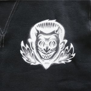 画像6: CUSHMAN クッシュマン 26901P PRINT  SET IN SLEEVE SWEAT HELL ON WHEEL プリントセットインスリーブスウェット トレーナー スウェット 裏起毛 DEVIL プリント エアブラシ アートワーク