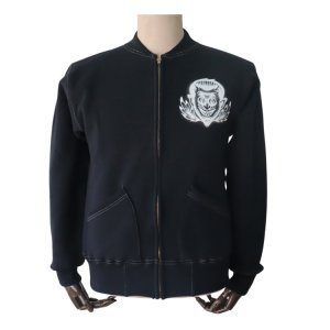 画像2: CUSHMAN クッシュマン x TOP トップ 26386T TOP別注 FULL ZIP SWEAT "HELL ON WHEEL" フルジップスウェット 裏起毛 DEVIL プリント エアブラシ アートワーク