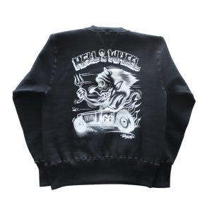 画像10: CUSHMAN クッシュマン 26901P PRINT  SET IN SLEEVE SWEAT HELL ON WHEEL プリントセットインスリーブスウェット トレーナー スウェット 裏起毛 DEVIL プリント エアブラシ アートワーク