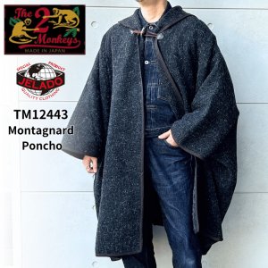 画像1: The 2 Monkeys TM12443 Montagnard Poncho モンタニャールポンチョ 山賊 ケープ モチーフ モンタニャール 山の民