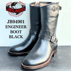 画像1: JELADO ジェラード JELADO the BOOTED JB94901 ENGINEER BOOT BLACK エンジニアブーツ レザーブーツ ホースバットレザー ビンテージ エンジニア