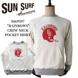 SUN SURF サンサーフ SS69597 "RAINBOWS" CREW NECK POCKET SWEAT クルーネックポケットスウェット カンガルーポケット付きスウェット レインボーズ フットボール