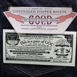画像19: Good Old & Co グッドオールド G1922XX-DWO DENIM WAIST OVERALLS デニムウエストオーバーオールズ ヴィンテージデニム Gパン デニムパンツ サスペンダーボタン シンチバック