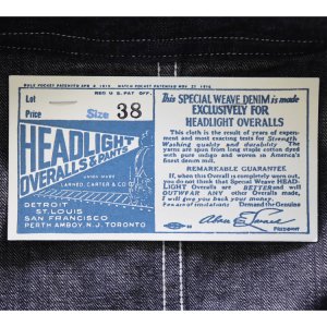 画像4: HEADLIGHT ヘッドライト HD15844 HEADLIGHT 9.5oz. SPECIAL WEAVE DENIM DOUBLE BREASTED COAT スペシャルウィーブデニム ダブルブレストコート コート ジャケット ダブルコート ワークコート チェンジボタン