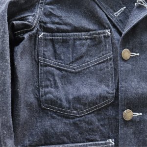 画像7: HEADLIGHT ヘッドライト HD15844 HEADLIGHT 9.5oz. SPECIAL WEAVE DENIM DOUBLE BREASTED COAT スペシャルウィーブデニム ダブルブレストコート コート ジャケット ダブルコート ワークコート チェンジボタン