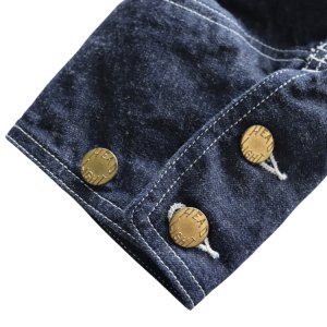 画像14: HEADLIGHT ヘッドライト HD15844 HEADLIGHT 9.5oz. SPECIAL WEAVE DENIM DOUBLE BREASTED COAT スペシャルウィーブデニム ダブルブレストコート コート ジャケット ダブルコート ワークコート チェンジボタン