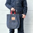 画像2: CUSHMAN クッシュマン 13.5oz XX DENIM TOTE BAG デニムトートバッグ 29371 デニム生地 カバン 鞄 コットン (2)