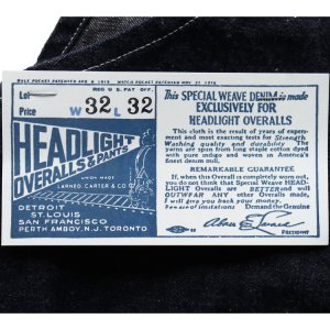 画像15: HEADLIGHT ヘッドライト HD42611 HEADLIGHT 9.5oz. SPECIAL WEAVE DENIM HIGH BACK OVERALLS スペシャルウィーブデニム ハイバックオーバーオール デニム ワークパンツ オーバーオール 1925年モデル