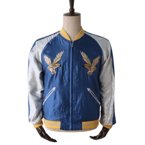 画像4: TAILOR TOYO テーラー東洋 TT15840-119 Mid 1950s Style Velveteen Souvenir Jacket “GOLD DRAGON & GOLD TIGER” × “JAPAN MAP” 別珍スーベニアジャケット 別珍 スカジャン 虎 日本地図リバーシブル 2トーン サテン生地 スーベニアジャケット 刺繍