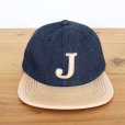 画像3: JELADO ジェラード AB21750 JELADO×BRUNEL＆Co.HATMAKERS B.B.CAP ブルーネルハットメイカーズ  ベースボールキャップ 帽子 カウハイド  ホースハイド 白タグ デニム 革 (3)