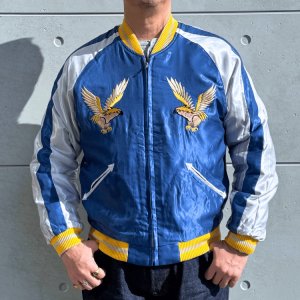 画像4: TAILOR TOYO テーラー東洋 TT15840-119 Mid 1950s Style Velveteen Souvenir Jacket “GOLD DRAGON & GOLD TIGER” × “JAPAN MAP” 別珍スーベニアジャケット 別珍 スカジャン 虎 日本地図リバーシブル 2トーン サテン生地 スーベニアジャケット 刺繍