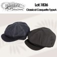 画像1: DAPPER'S ダッパーズ LOT1836 Classical Casquette TypeA クラシカルキャスケット 帽子 キャスケット ノンウォッシュ インディゴ デニム ブラックデニム クラシカル (1)