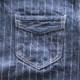 画像10: DELUXEWARE デラックスウエア 7630A DENIM NEL SHIRT デニムネルシャツ ネルシャツ デニムストライプネル デニムヘビーネル (10)