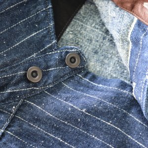 画像8: DELUXEWARE デラックスウエア 7630A DENIM NEL SHIRT デニムネルシャツ ネルシャツ デニムストライプネル デニムヘビーネル