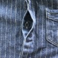 画像14: DELUXEWARE デラックスウエア 7630A DENIM NEL SHIRT デニムネルシャツ ネルシャツ デニムストライプネル デニムヘビーネル (14)