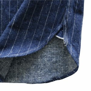 画像13: DELUXEWARE デラックスウエア 7630A DENIM NEL SHIRT デニムネルシャツ ネルシャツ デニムストライプネル デニムヘビーネル