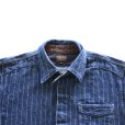 画像5: DELUXEWARE デラックスウエア 7630A DENIM NEL SHIRT デニムネルシャツ ネルシャツ デニムストライプネル デニムヘビーネル (5)