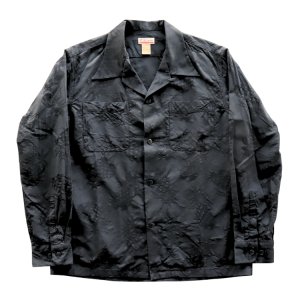 画像4: CUSHMAN クッシュマン 25616 PINEAPPLE JACQUARD OPEN COLLAR SHIRTS パイナップルジャガードオープンカラーシャツ 長袖シャツ メンズ パイナップル柄 ジャガード織り