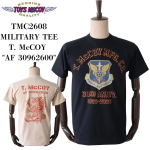 画像1: TOYS McCOY トイズマッコイ TMC2608 MILITARY TEE T. McCOY "AF 30962600" ミリタリーT 半袖Tシャツ L-2 TEST SAMPLE プリントT ドラゴン
