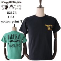 STUDIO D'ARTISAN ステュディオダルチザン 8212B USA cotton print T コットンプリントT 半袖Tシャツ メンズ アメカジ USコットンボディー ダルチ豚 パロディーシリーズ