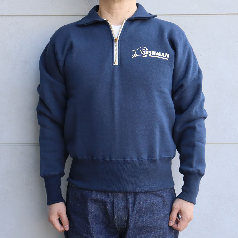 CUSHMAN クッシュマン LOT. 26355 SWEAT HALF ZIP POLO (LOWHIDE 