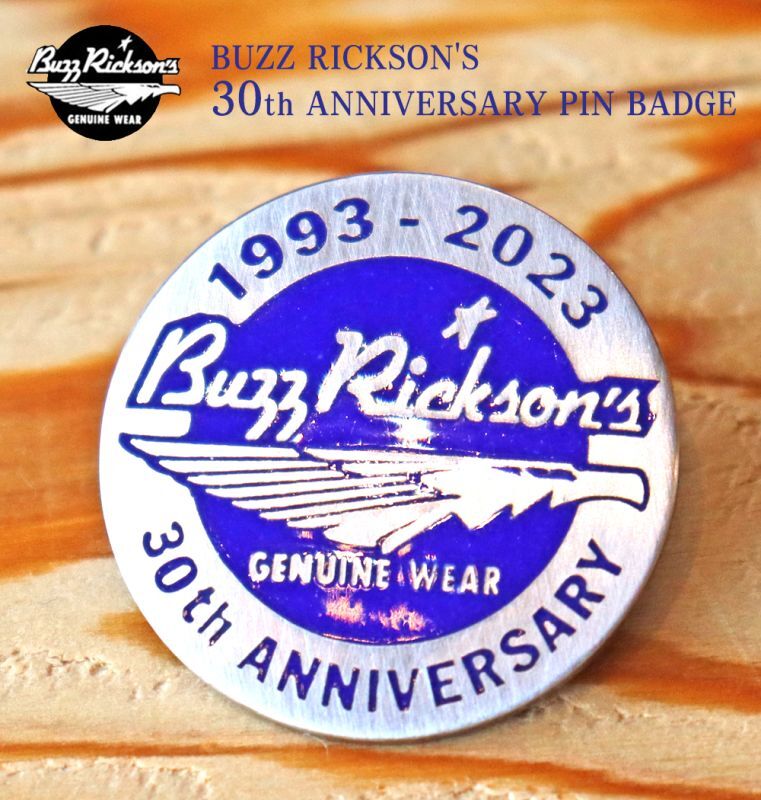 バズリクソンズ BUZZ RICKSONS BR02746 30周年記念 ピンバッジ 本七宝 シルバーアクセサリー ピンバッヂ ブローチ 送料無料 新作