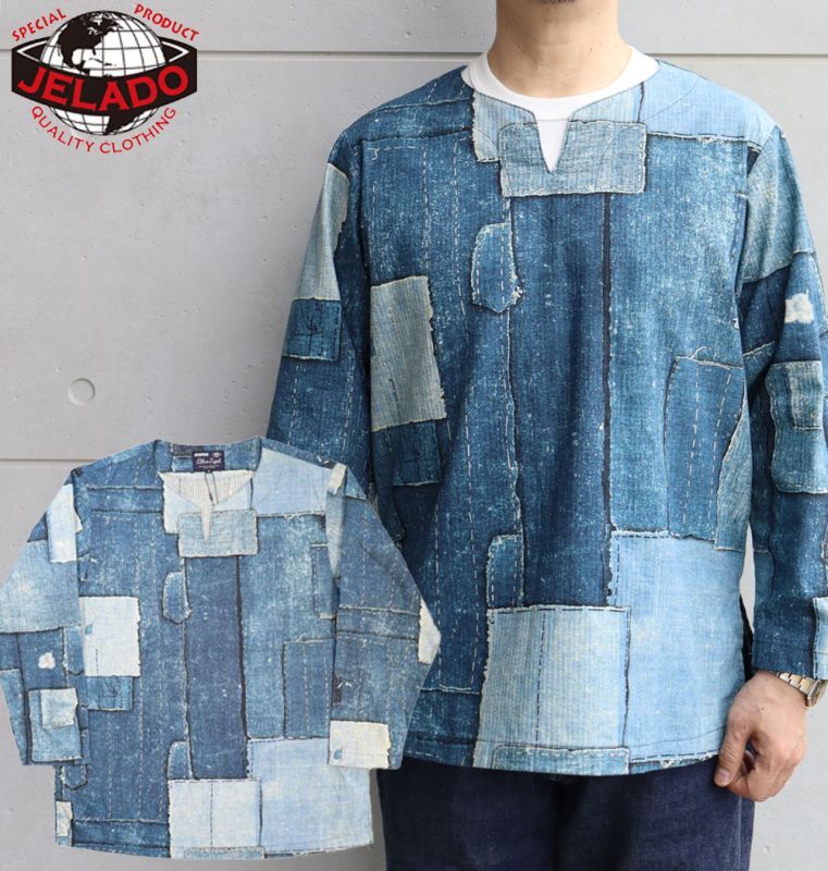 JELADO ジェラード BL81120 Sleeping shirt スリーピングシャツ BLUE