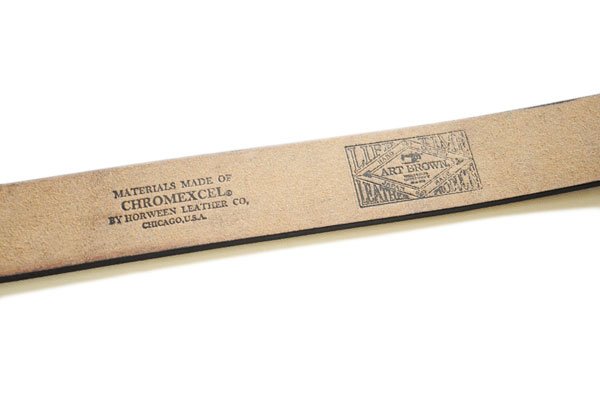 画像7: ART BROWN アートブラウン VGB40142AB クロムエクセルレザー 40mm幅 真鍮バックル ギャリソンベルト プルアップレザー ゴールド ホーウィン社  オイルドレザー グッズ ベルト 日本製 (7)