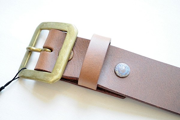 画像15: ART BROWN アートブラウン VGB40142AB クロムエクセルレザー 40mm幅 真鍮バックル ギャリソンベルト プルアップレザー ゴールド ホーウィン社  オイルドレザー グッズ ベルト 日本製 (15)