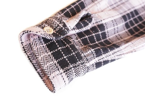 画像8: MOMOTARO JEANS　桃太郎ジーンズ　05-310　オリジナルチェック・ワークシャツ　裏起毛　ネルシャツ　コットン100％　トップス (8)