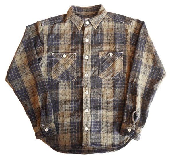 画像15: MOMOTARO JEANS　桃太郎ジーンズ　05-310　オリジナルチェック・ワークシャツ　裏起毛　ネルシャツ　コットン100％　トップス (15)