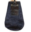 画像5: SAMURAI JEANS サムライジーンズ SJDP22 レザー×デニムポーチ 17oz武士道セルビッチデニム  17ozブラックブラックセルビッ チデニム 国産ホースハイドレ ザー 馬革 ショル ダーストラップ 調節可能 グッズ バッグ (5)