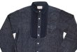 画像3: graphzero グラフゼロ GZ-PTDL-0208 プリーテッドドレスL/Sシャツ きれいなシルエットで着られる デニムシャツ クラシカル ワーク 男女兼用 ユニセックス 長袖シャツ (3)