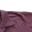 画像9: CUSHMAN クッシュマン 25577 STRIPE NEL OPEN COLLAR SHIRTS 大人な ダークカラー の ストライプ ネル オープンカラーシャツ ワインレッド 長袖シャツ ネルシャツ (9)