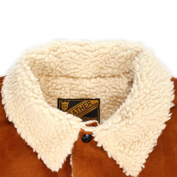 画像8: Y'2 LEATHER ワイツーレザー WJ-02 STEER SUEDE LUNCH COAT ステア スウェード ランチコート  ウールパイル ライナー (8)