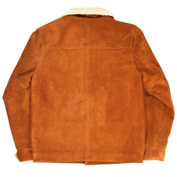 画像16: Y'2 LEATHER ワイツーレザー WJ-02 STEER SUEDE LUNCH COAT ステア スウェード ランチコート  ウールパイル ライナー (16)