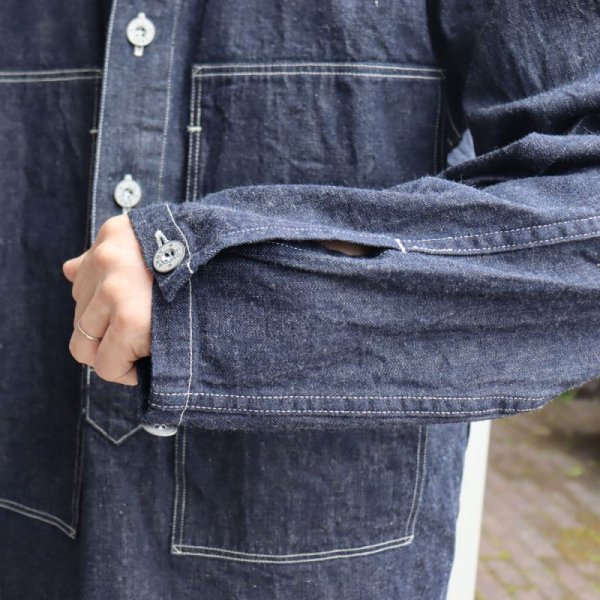 画像11: BUZZ RICKSONS バズリクソンズ BR15301 U.S. ARMY DENIM PULLOVER JACKET USアーミー デニム プルオーバー ジャケット コットン100％ ブルーデニム 使用 アウター ジャケット ワークスタイル ミリタリー (11)