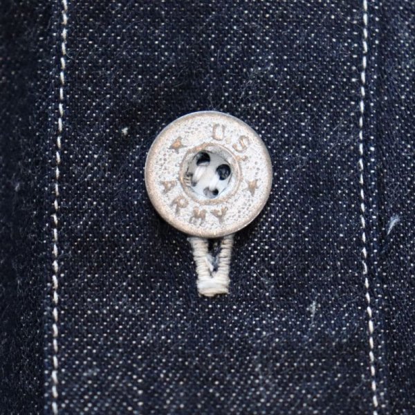 画像7: BUZZ RICKSONS バズリクソンズ BR15301 U.S. ARMY DENIM PULLOVER JACKET USアーミー デニム プルオーバー ジャケット コットン100％ ブルーデニム 使用 アウター ジャケット ワークスタイル ミリタリー (7)