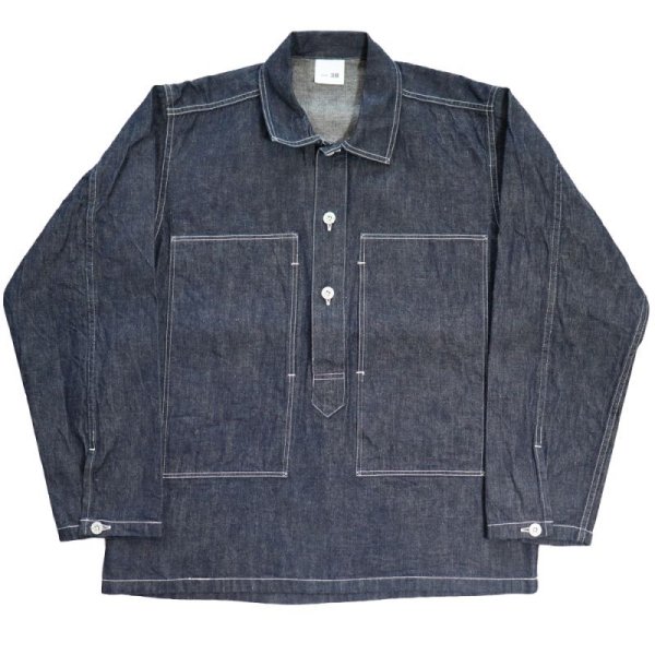 画像4: BUZZ RICKSONS バズリクソンズ BR15301 U.S. ARMY DENIM PULLOVER JACKET USアーミー デニム プルオーバー ジャケット コットン100％ ブルーデニム 使用 アウター ジャケット ワークスタイル ミリタリー (4)