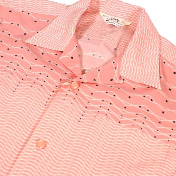 画像16: STAR OF HOLLYWOOD スターオブハリウッド SH39088 TYPEWRITER COTTON OPEN SHIRT “ZIG ZAG” タイプライター コットン オープン シャツ ジグザグ柄 プリント デザイン 半袖シャツ 東洋エンタープライズ サンサーフ (16)