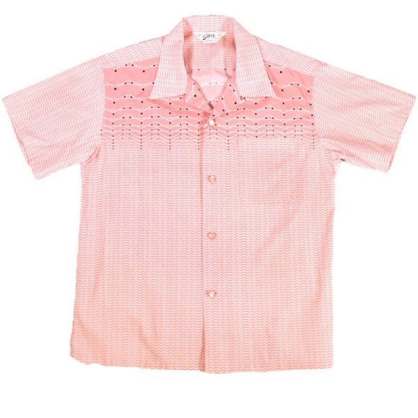 画像15: STAR OF HOLLYWOOD スターオブハリウッド SH39088 TYPEWRITER COTTON OPEN SHIRT “ZIG ZAG” タイプライター コットン オープン シャツ ジグザグ柄 プリント デザイン 半袖シャツ 東洋エンタープライズ サンサーフ (15)