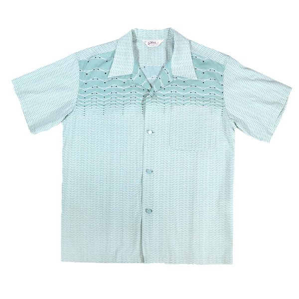 画像4: STAR OF HOLLYWOOD スターオブハリウッド SH39088 TYPEWRITER COTTON OPEN SHIRT “ZIG ZAG” タイプライター コットン オープン シャツ ジグザグ柄 プリント デザイン 半袖シャツ 東洋エンタープライズ サンサーフ (4)