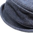 画像7: SAMURAI JEANS サムライジーンズ SJ401HT-15oz デニムポークパイハット 15oz 男気セルビチデニムを使用した デニムハット 被りやすい深さ ワンウォッシュ 済み サムライ上段ネーム ピスネーム グッズ 帽子 (7)
