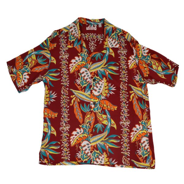 画像12: SUN SURF サンサーフ SS38804 RAYON HAWAIIAN SHIRT “BIRD OF PARADISE & MONSTERA” ハワイアンシャツ  アロハシャツ バードオブアイランド モンステラ ボーダー・パターン レーヨン羽二重 (12)