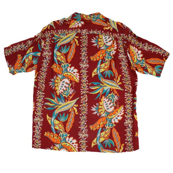 画像13: SUN SURF サンサーフ SS38804 RAYON HAWAIIAN SHIRT “BIRD OF PARADISE & MONSTERA” ハワイアンシャツ  アロハシャツ バードオブアイランド モンステラ ボーダー・パターン レーヨン羽二重 (13)